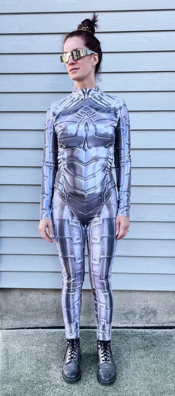Candy Catz Halloween Costume Android/Robot Unisex Bodysuit - Brand New